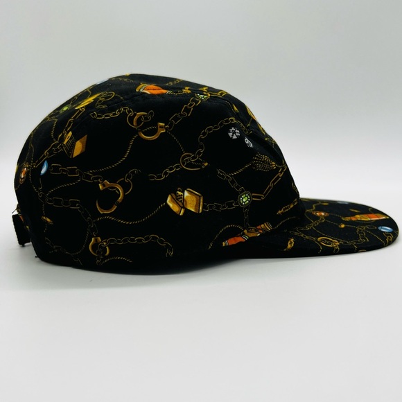 Vans Black Cap with Orange and Gold Ball & Chain Print One Size - Picture 3 of 8